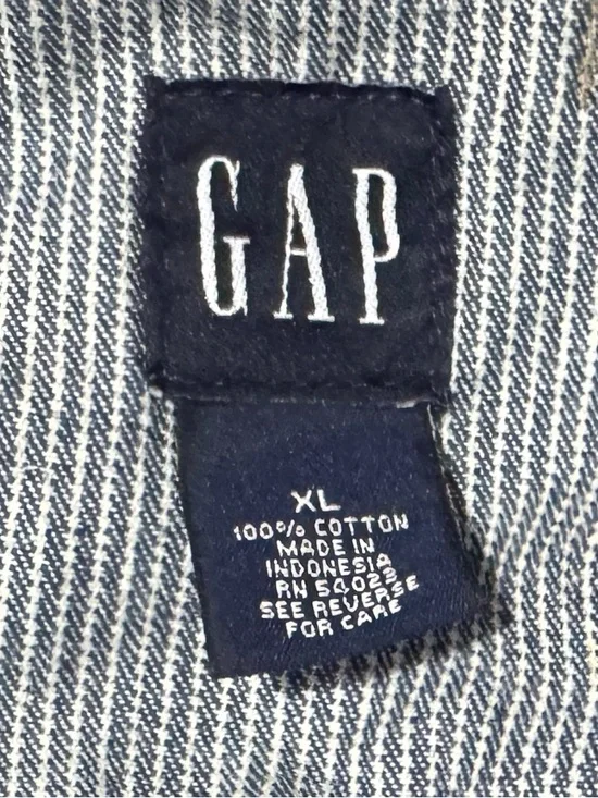 GAP Striped Blue Women’s Overalls - Picture 5 of 7